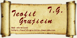 Teofil Grujičin vizit kartica